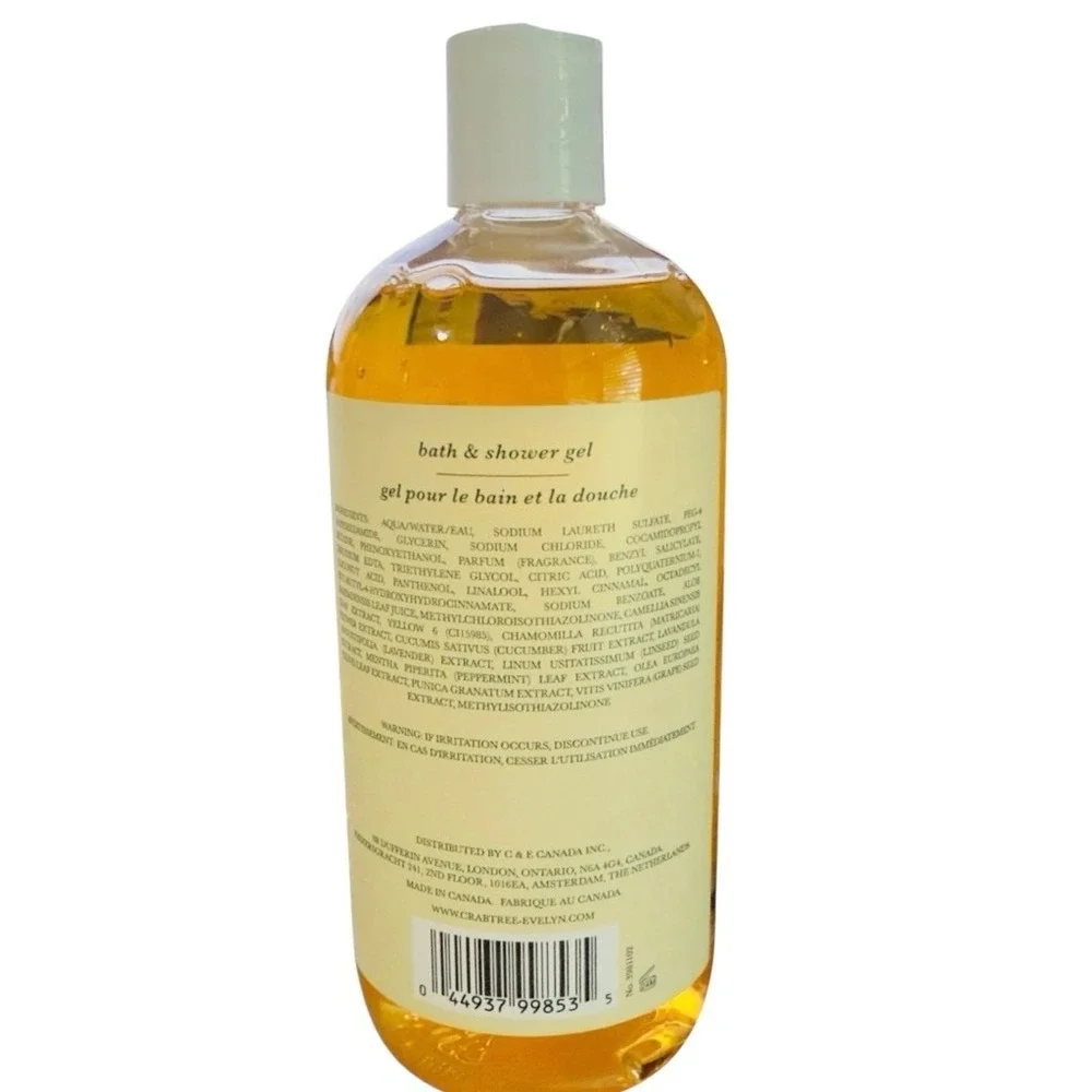 Crabtree and Evelyn SUMMER HILL Bath Shower Gel Full Size 500 ml 16.9 fl oz‎ New